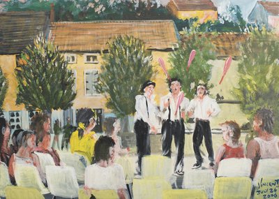 Italian Performers, Laignes, France by Vincent Alexander Booth